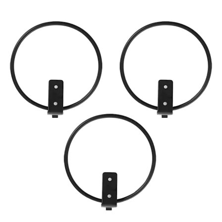 3 stk. 6 tommer blomsterkrukkeholder ring vægmonteret metal plantepotteophæng til indendørs og udendørs