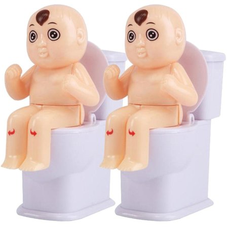2 stk. Sprøjte Tisse Dukke Legetøj Vand Sprøjte Toilet Legetøj Lukket Stol Spøg Legetøj Til Børn