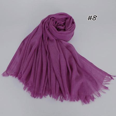 Kvinder Tørklæde Sjal 2022 Bomuld Linned Ensfarvet Tr Bomuld Koreansk Stil 8# Purple Rose Red 190cm