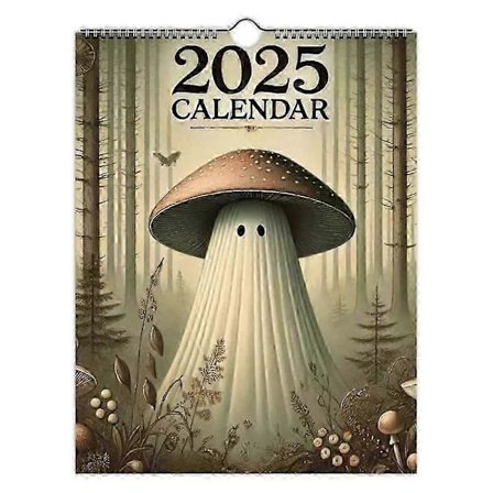 Svampspöke 2025 Kalender, 8,5 * 11" Vintage Cottage Core Spökekalender