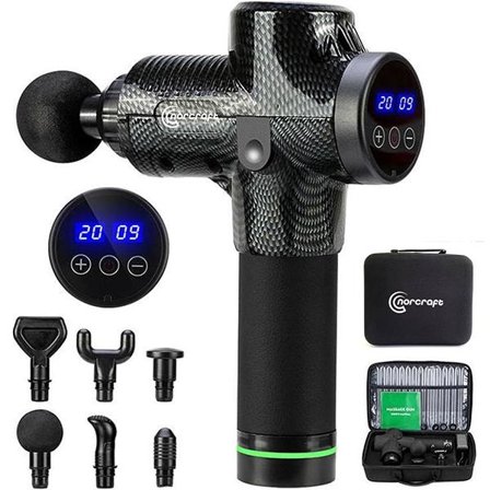 NORCRAFT Massasjepistol, 1 års garanti, 30 hastighetsnivåer Svart