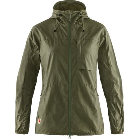 Fjällräven High Coast Windbreaker XXS - female - Green - Windbreakers