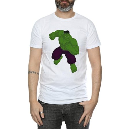 Hulk herr enkel bomull T-shirt XL vit