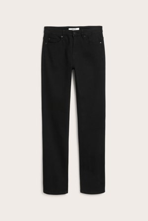 Kappahl | Dżinsy Straight Mid Waist Long Leg | Czarny dżins