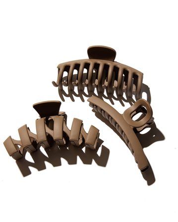 Hairlust Claw Hair Clips Coffee, Hår, Hårpynt, Hårklemmer