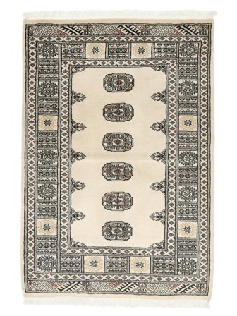 Tapis Pakistan Boukhara 2Ply 95X138 Marron/Beige (Laine, )