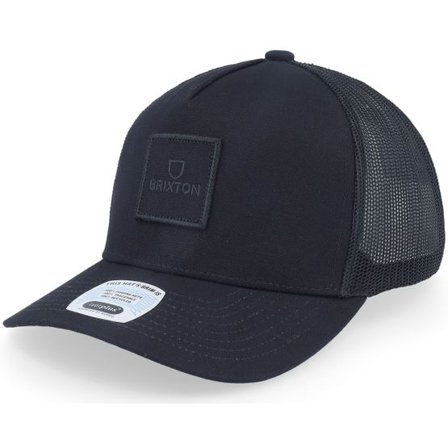 Brixton - Svart trucker Keps - Alpha Block X C Mesh Cap Black/Black Trucker @ Hatstore
