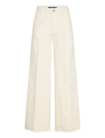 High-Waisted Wide-Leg Jeans Cream Mango