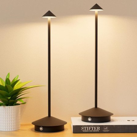 2-pakning Bordlampe / Skrivebordslampe - Trådløs LED-lampe