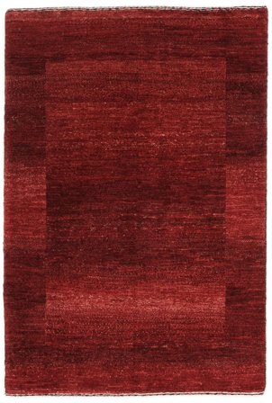 Loribaft Fine Persia Tæppe Moderne Mørkerød/Sort (Uld, Persien)