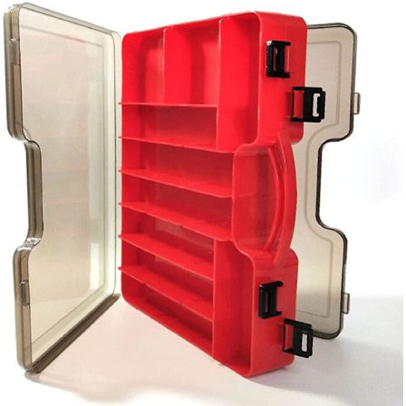 29x20x6 Plast Fiskebeteförvaringslåda Dubbelsidig Tackle Box Peche Bete Box Fly Box För Fluffiskelurar Bete Öringflugor 24 Cell