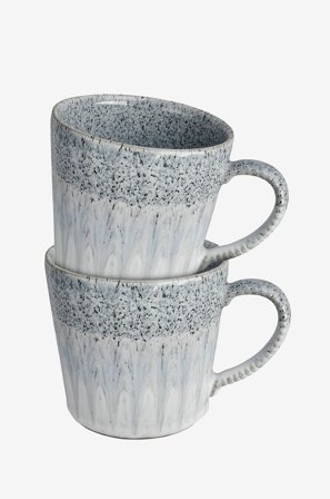 Denby - Krus Studio Grey Accent 40 cl 2-pak - Grå - Kopper & krus - Fra Homeroom