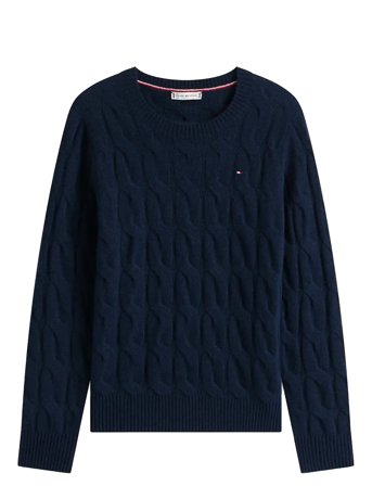 Tommy Hilfiger | Soft Wool Cable C-Nk Ls Swt | XXL