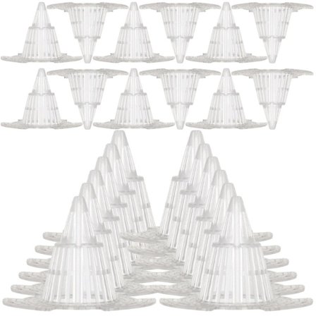 24 stk Orkideplanter Plastplantebrett Blomsterpottehullnett Skjermer Kjegle Blomsterpottebunn Pute