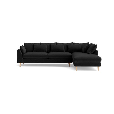 Ofelia Chaiselong Sofa Højrevendt - Boston Antracit - Ekstra Blød Komfort, Inkl. Puder - 300x210x85cm - Sofa, Chaiselong