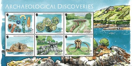 Jersey - Arkæologiske opdagelser - Postfrisk miniark