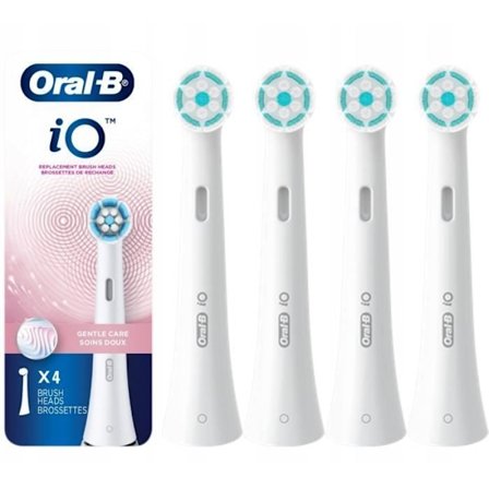 Borsthuvuden - Oral-B - iO White Gentle Care - Känsliga tandkött - Paket med 4 - Fina fibrer