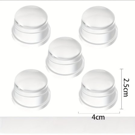 5-pack transparenta dörrstopp utan borrning, starkt lim