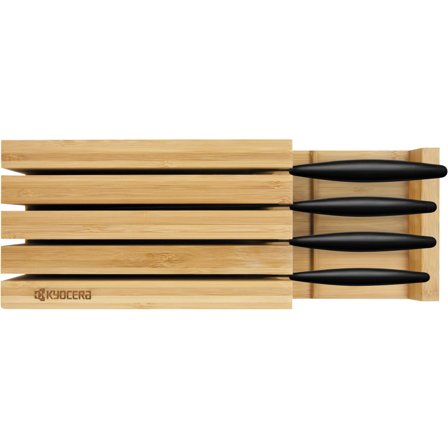 Kyocera Knivblock i Bambuträ med plats för 4 knivar | Matlagning > Köksknivar > Knivförvaring > Knivblock | Bagaren och Kocken