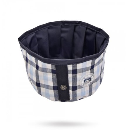 Puppia - Neil Round Portable Bowl - Navy - Matskål, hundgodis & tuggisar
