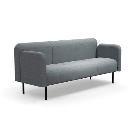 Sofa VARIETY, 3-Sitzer, Stoff Pod CS, silbergrau