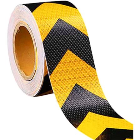 Farlig Pil Mærkat Reflekterende Tape Gul og Sort Reflekterende Tape Reflekterende Advarselstape Sikkerhedstape Advarselstape