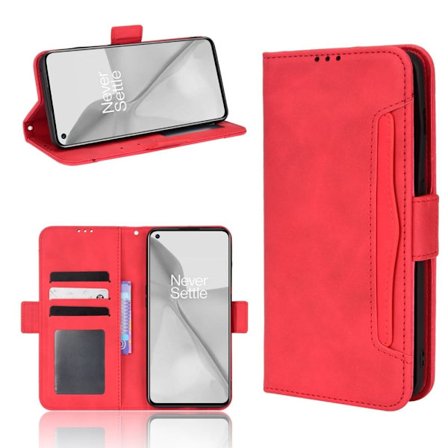 Moderni Nahkalaukku For OnePlus 10 Pro - Punainen