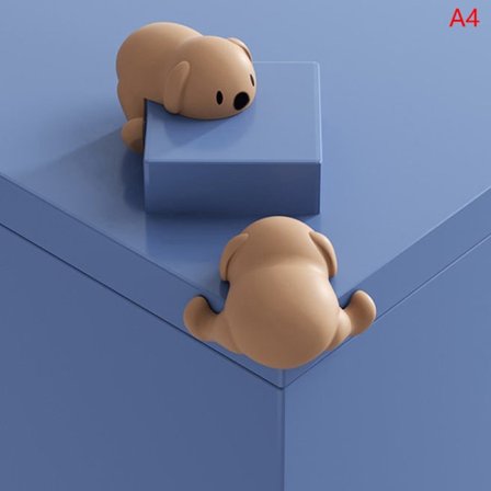 2st/ set Safety Edge Guards Tecknad Hund Sova Björn Style Tab Brun