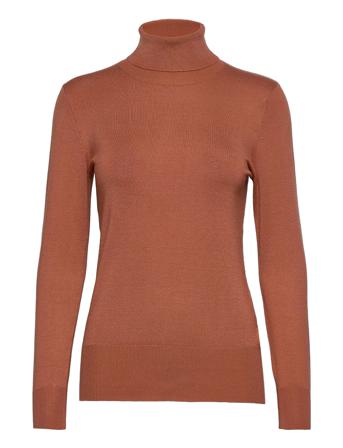 Astrid Roll Neck Turtleneck Rullekravetrøje Orange Kaffe