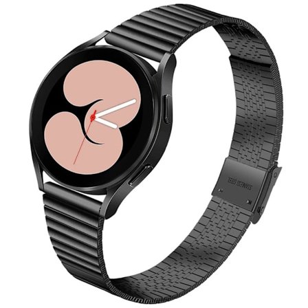 22 mm klockarmband i rostfritt stål med unik sidotextur för Samsung Gear S3 Frontier / S3 - Svart