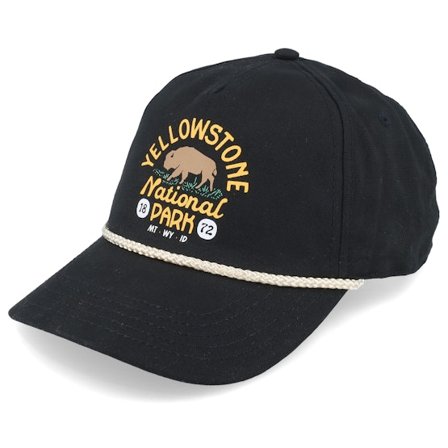 American Needle - Schwarz unconstructed Cap - Yellowstone Np Canvas Cappy Black Dad Cap / Unconstructed @ Hatstore