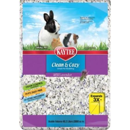 Kaytee Clean & Cosy Lavender 49,2L, Smådyr, Høy og sand, Spon og strø