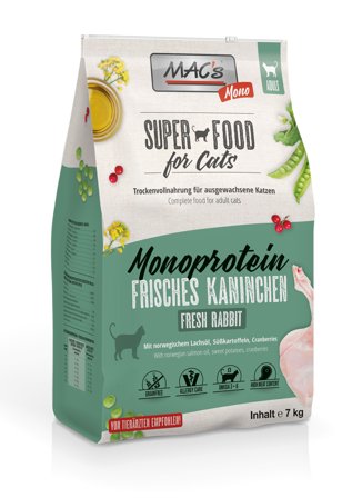 Mac's Mono Super Food for Cats Kanin 7kg - Tørrfôr