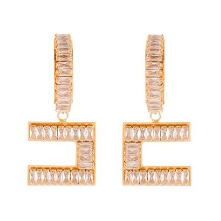 Elisabetta Franchi, Earrings Żółty, Kobieta, Rozmiar: ONE Size