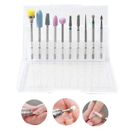 Diamant Neglebor Sæt Til Akryl Negle Professionel Neglebåndsbor Manicure Pedicure Til Hjemme Salon Spa