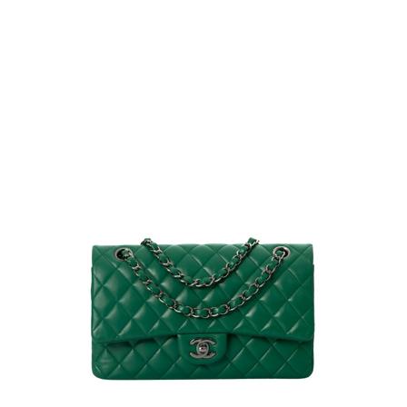 Chanel Vintage Pre-owned Shoulder Väska grön, Dam Vintage Väskor, Dam, Storlek: ONE SIZE