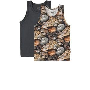Molo 2-Pack Space Hiber Jayden GOTS Tank Tops 122/128 cm - Tops - 122/128 cm - Grey