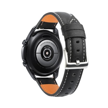 INF Musta Samsung Galaxy Watch 3 (45 mm) ranneke, aitoa nahkaa