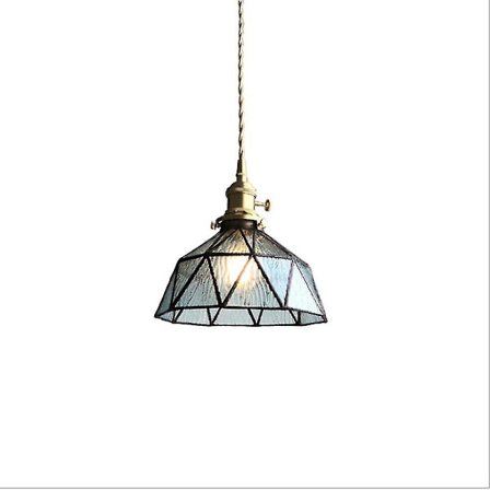 Messing Glas Ganglampe Veranda Bar Counter Soveværelse Bed & Breakfast