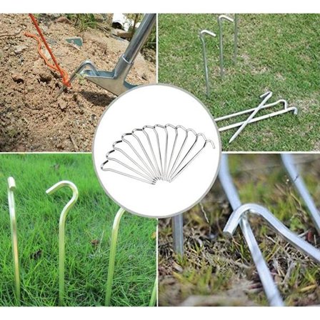 20 stk Campingnagler Tykke Teltspikre 7 Ord Sekskantet Spørsmålstegn