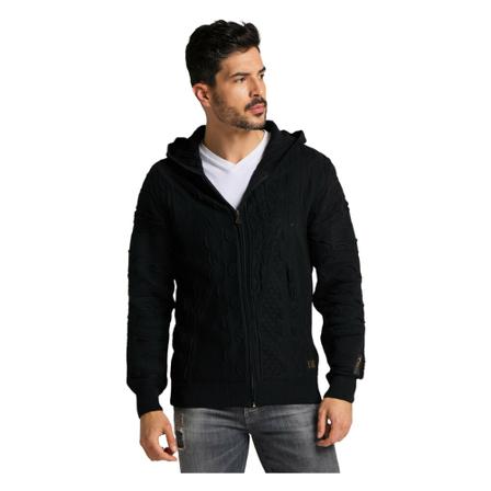 Carlo Colucci, Part jacket with a hood Zwart, Heren, Maat:XS