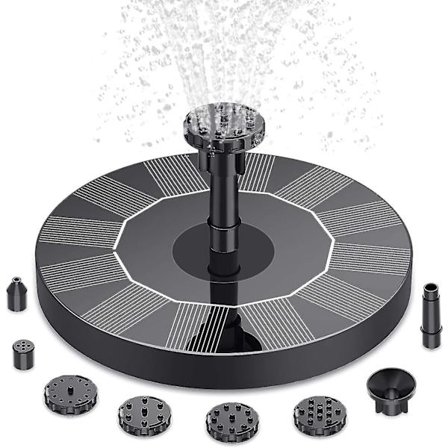 Flydende Udendørs Solfontæne, 6 Dysesolpumpe, Solfontæne Til Haver, Fuglebade, Damme