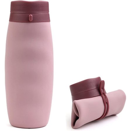 Hopfällbar Vattenflaska, Fällbar Bärbar Sport Vattenflaska, BPA-Fri Läckagesäker Mat