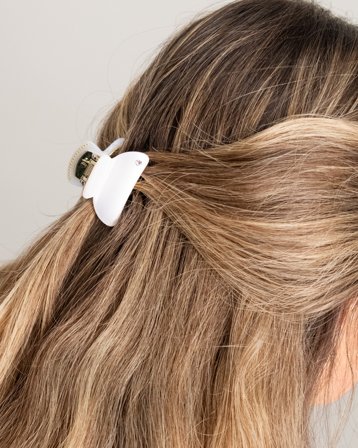 Dark Department Hair Claw Small Wit Accessoarer Meisjes - Kids Brand Store