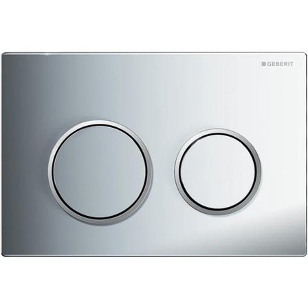 Geberit Omega 20 Spyleplate dobbeltspyling Matt krom, Baderom