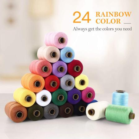 24x915 M Sytråd Polyester 24 St Olika Färger