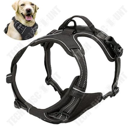 TD Reflekterende hundesele til store og mellemstore hunde, trækvest i størrelse L