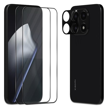 2-Pack Xiaomi 15T Pro Skærmbeskyttelse & 1-Pack linsebeskyttelse - Hærdet Glas 9H - Super kvalitet 3D