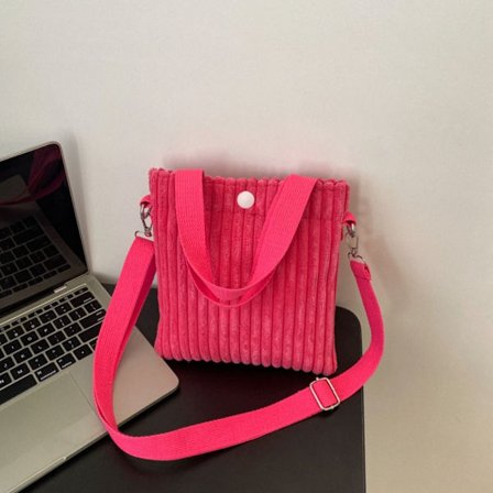 Lerrets skulderveske Crossbody liten veske ROSE RED
