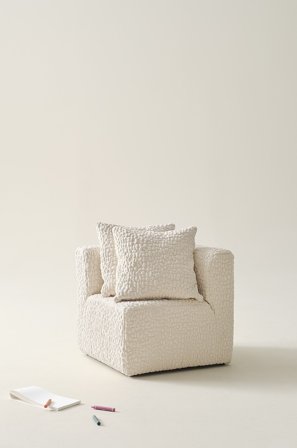 Jotex - Mini Sofamodul Hjørne + 2 Puter Naturhvit - BALTIMORE - Kjøp Barnesofaer hos Jotex